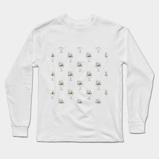 Pattern with line art style ice cream Long Sleeve T-Shirt